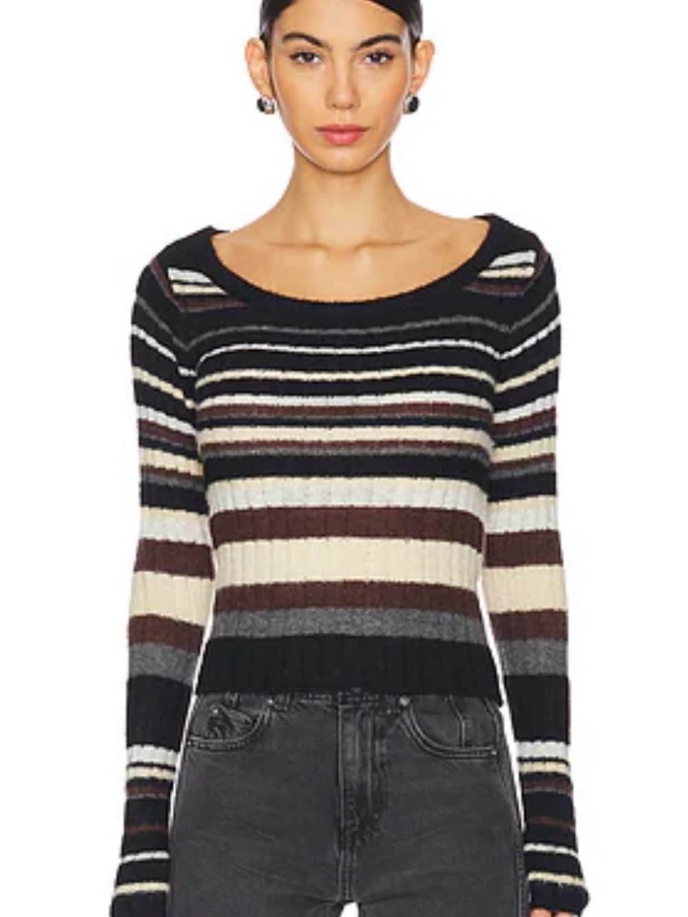 NWT Free People Lumen Stripe Pullover Sweater Size Medium